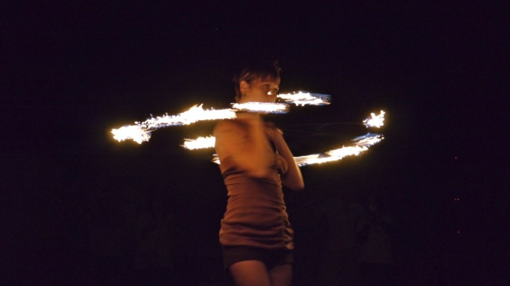 Fire coming out of her eyes